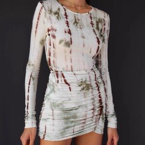 Tie-Dye Printed Fitted Set